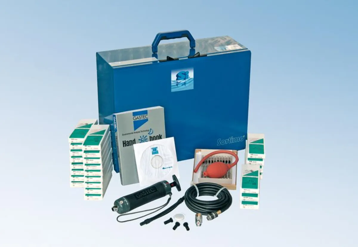 Praktisches Mess-Set für den Nachweis von schädlichen Gasen in Containern
