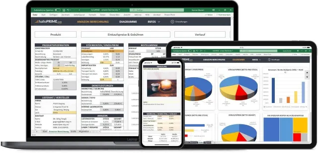 Bild: Amazon FBA Rechner für Excel von halloPRIME