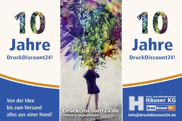 Qualität setzt sich durch - 10 Jahre DruckDiscount24.de Bild: Qualität setzt sich durch - 10 Jahre DruckDiscount24.de