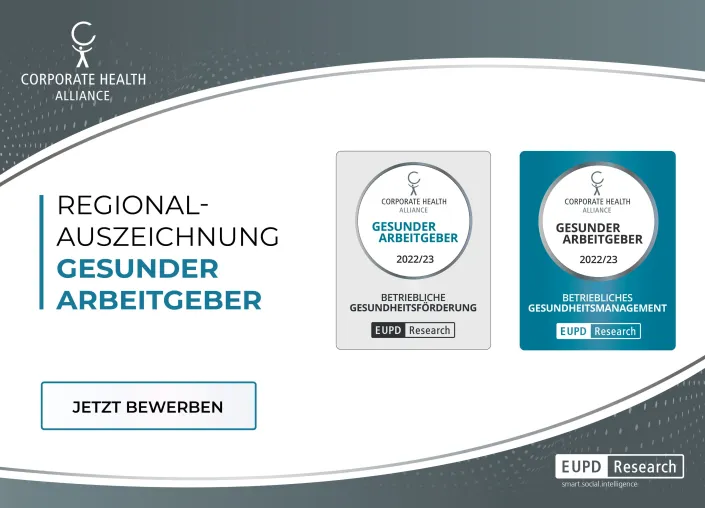 Bild: EUPD Research führt Regional-Auszeichnung „Gesunder Arbeitgeber“ ein