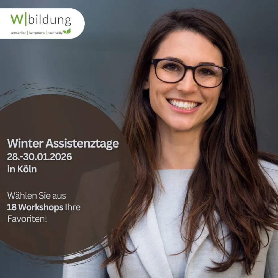 Winter Assistenztage 2026 - Assistenzkongress in Köln (© Adobe Stock, bearbeitet durch Wbildung Akademie GmbH)