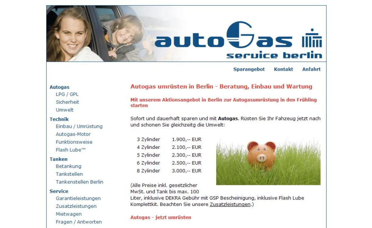 AutoGasService Berlin mit neuer Internetseite