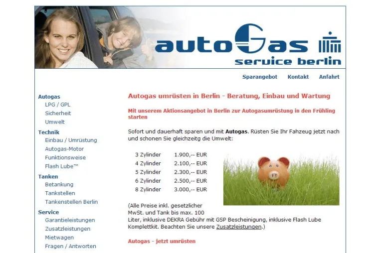 Bild: AutoGasService Berlin mit neuer Internetseite