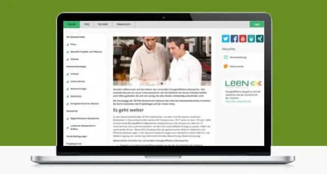Bild: Neue Website der lernenden Energieeffizienz-Netzwerke