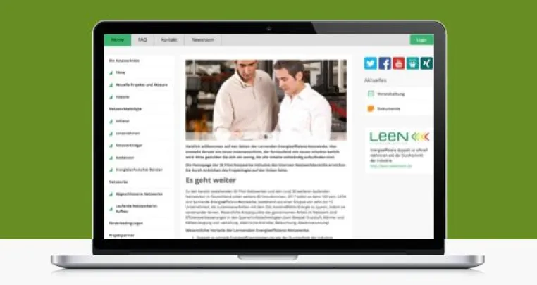 Neue Website der lernenden Energieeffizienz-Netzwerke Bild: Neue Website der lernenden Energieeffizienz-Netzwerke