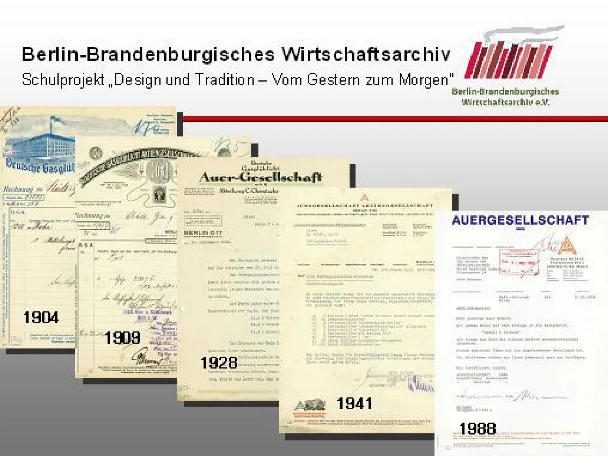 Vom historischen Briefkopf zum zeitgemäßen Design, Quelle: BBWA