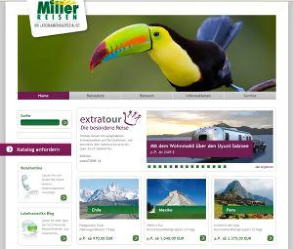 Miller Reisen GmbH startet neue Website Bild: Miller Reisen GmbH startet neue Website