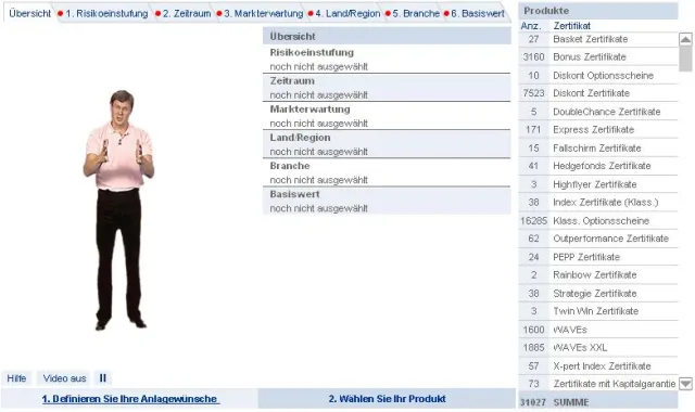 Bild: Web-Moderator erklärt Zertifikate: Deutsche Bank geht bei der Anlage-Beratung im Internet neue Wege