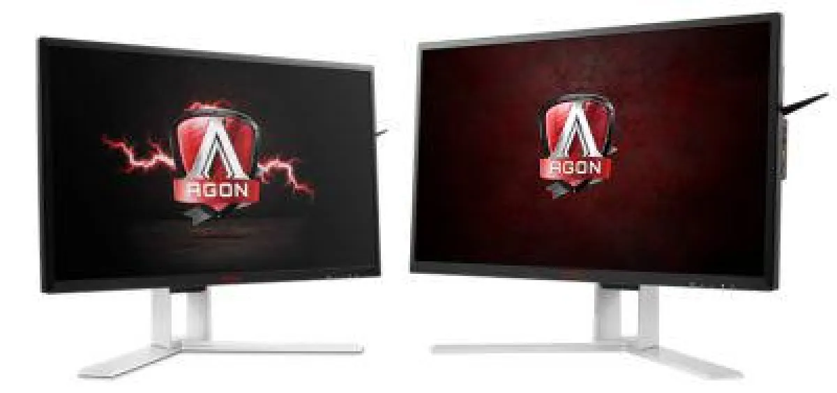 Die renommierten Gaming-Screens AGON AG241QG (links) und AGON AG271QX (rechts) von AOC