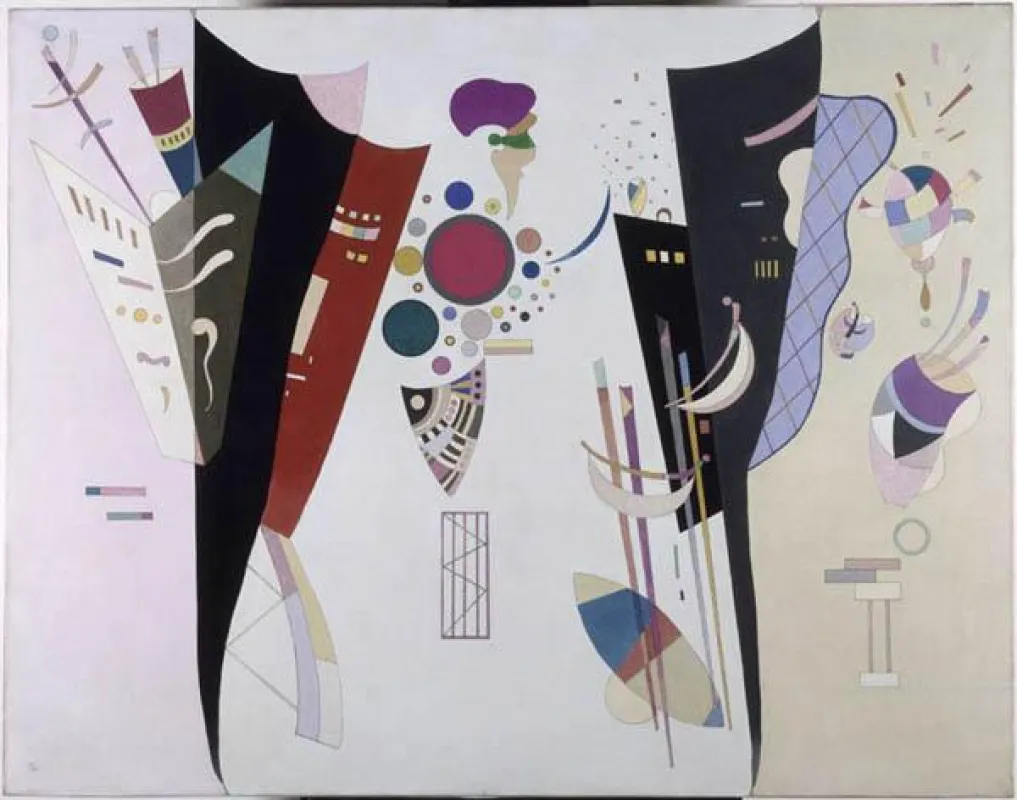 Wassily Kandinsky, Wechselseitiger Gleichklang, 1942 Mischtechnik auf Leinwand,Centre Georges Pompidou, Paris