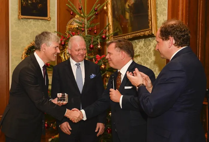 Liberaler Mittelstand Hessen verleiht Exzellenzpreis 2018 an Baron David de Rothschild Bild: Liberaler Mittelstand Hessen verleiht Exzellenzpreis 2018 an Baron David de Rothschild