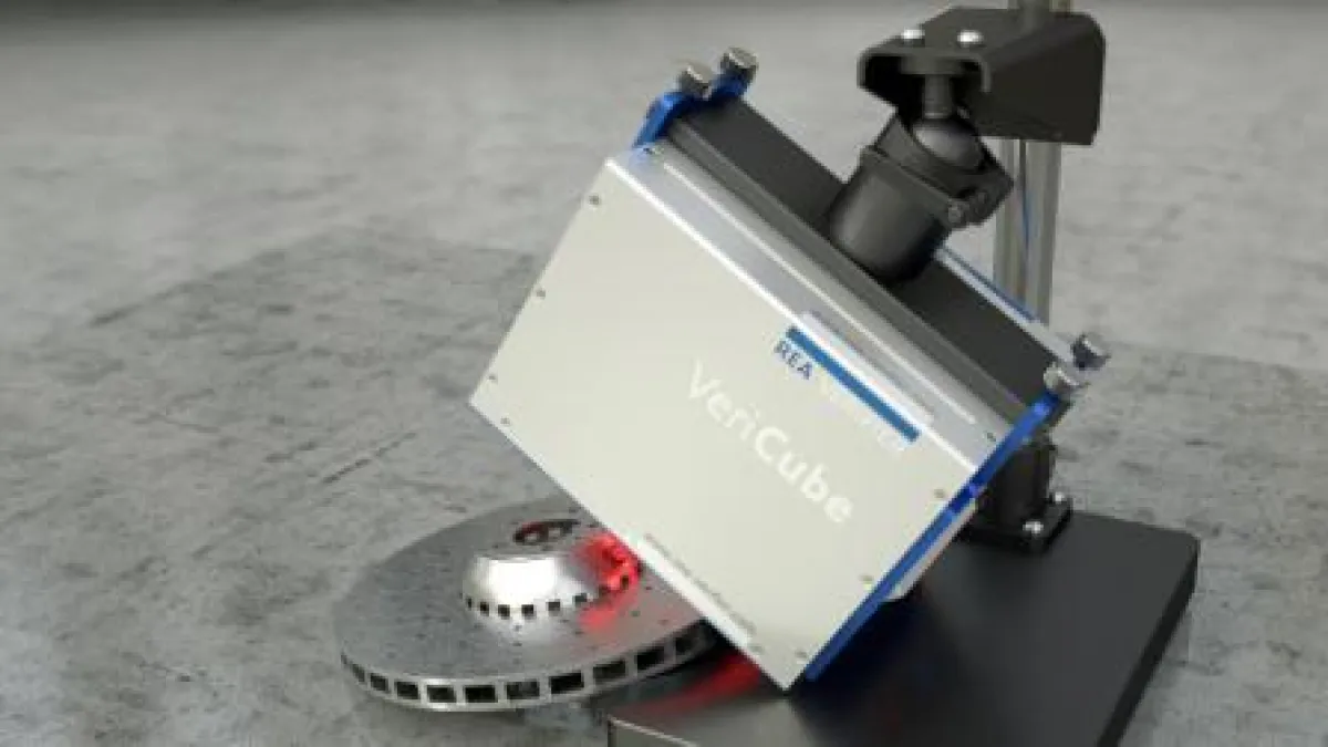 REA VeriCube prüft Code auf Bremsscheibe