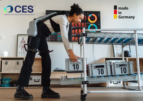 Bild: AI to Wear: German Bionic zeigt das intelligente Exoskelett Exia auf der CES 2026