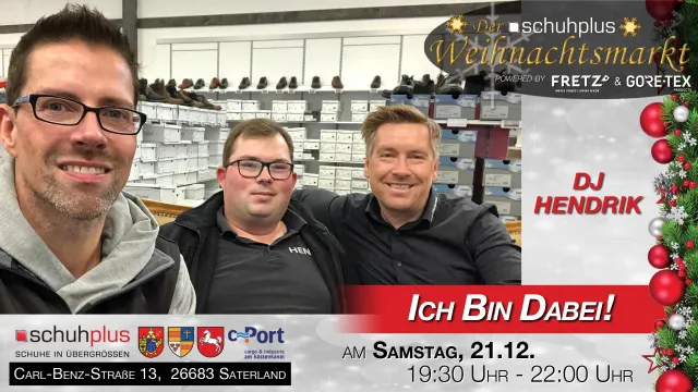 Bild: DJ Hendrik unterstützt den ersten schuhplus - Weihnachtsmarkt in Sedelsberg musikalisch