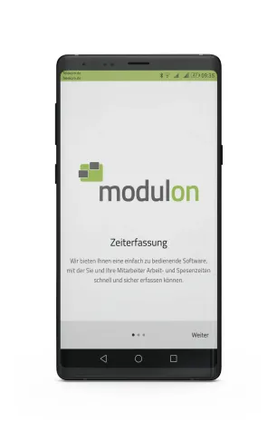 Mobile Zeiterfassung per Smartphone – Neue App der modulon Webservice GmbH Bild: Mobile Zeiterfassung per Smartphone – Neue App der modulon Webservice GmbH
