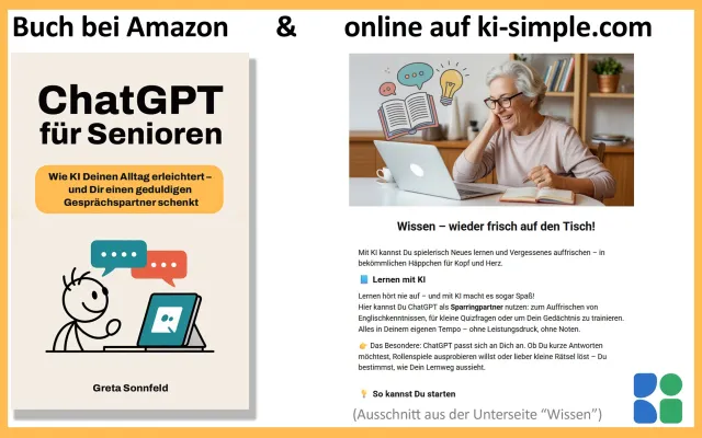 Bild: ChatGPT für Senioren – Buch und Plattform führen Senioren spielerisch in die Welt der Künstlichen Intelligenz