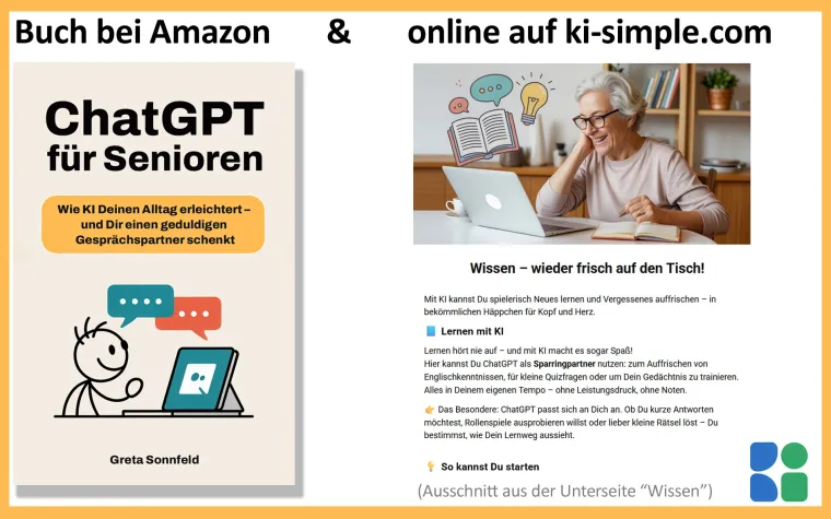 ChatGPT fr Senioren  Buch und Plattform fhren Senioren spielerisch in  die Welt der Knstlichen Intelligenz