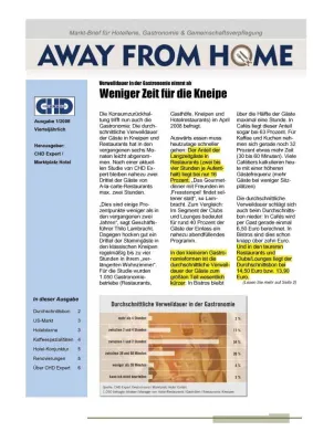 Neuer Infobrief zum Außer-Haus-Markt Bild: Neuer Infobrief zum Außer-Haus-Markt