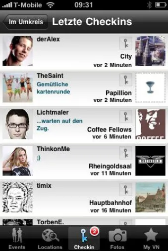 Bild: Einchecken und abchecken: neue virtualnights iPhone-App macht Location Based Services zum Ausgeh-Erlebnis!