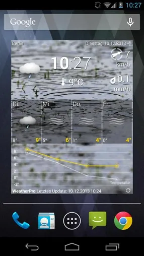 Bild: WeatherPro for Android 3.3 mit Wetterfoto, neuen Widgets und der Integration eigener Wetterstationen
