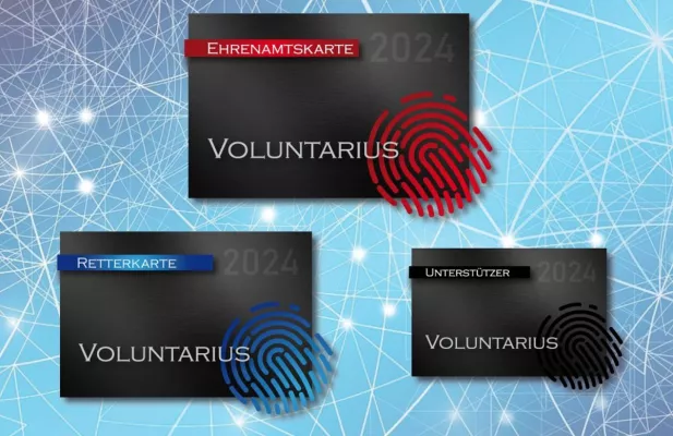 Bild: Neue Ehrenamtskarte und Retterkarte von Voluntarius