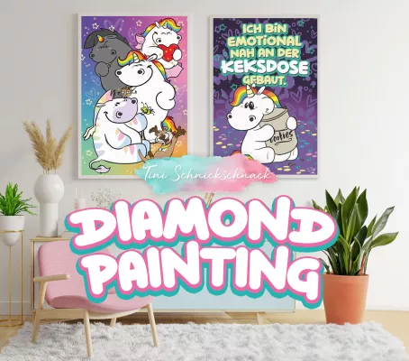 Bild: Pummeleinhorn erobert die Diamond Painting Welt
