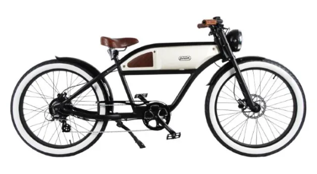 Bild: Ein E-Bike im Look eines klassischen Motorrades – 20er Jahre Design trifft auf modernste Technik
