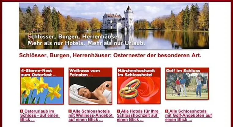 Osterurlaub der besonderen Art: Aktuelle Angebote bei TheCastles.de - Europas Top Schlosshotels Bild: Osterurlaub der besonderen Art: Aktuelle Angebote bei TheCastles.de - Europas Top Schlosshotels
