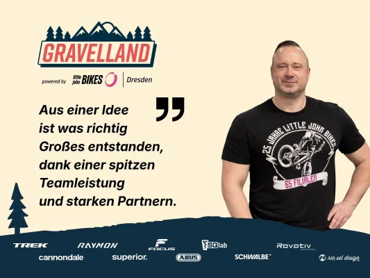 Little John Bikes startet mit dem Gravelland spezialisiertes Flächenkonzept für Gravelbikes. Bild: Little John Bikes startet mit dem Gravelland spezialisiertes Flächenkonzept für Gravelbikes.