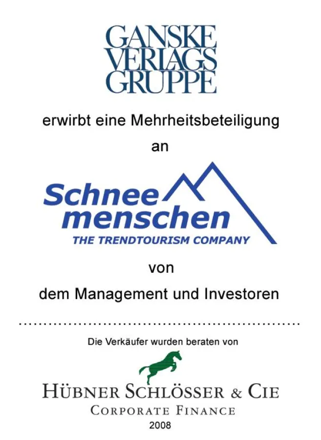 Ganske Verlagsgruppe erwirbt Mehrheitsbeteiligung an Schneemenschen GmbH