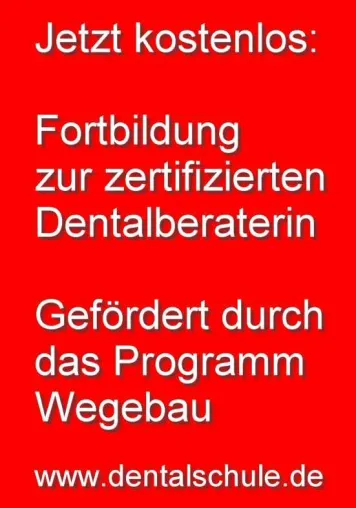 KOSTENLOSE Ausbildung zur zertifizierten Dentalberaterin möglich Bild: KOSTENLOSE Ausbildung zur zertifizierten Dentalberaterin möglich