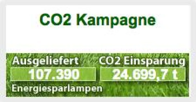 CO2 Kampagne verkauft über 100.000 Energiesparlampen Bild: CO2 Kampagne verkauft über 100.000 Energiesparlampen