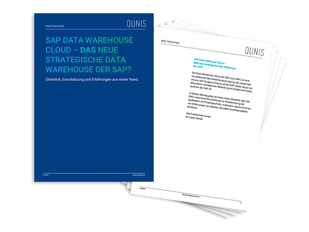 QUNIS Whitepaper „SAP Data Warehouse Cloud – DAS neue strategische Data Warehouse der SAP?“ (© QUNIS GmbH)
