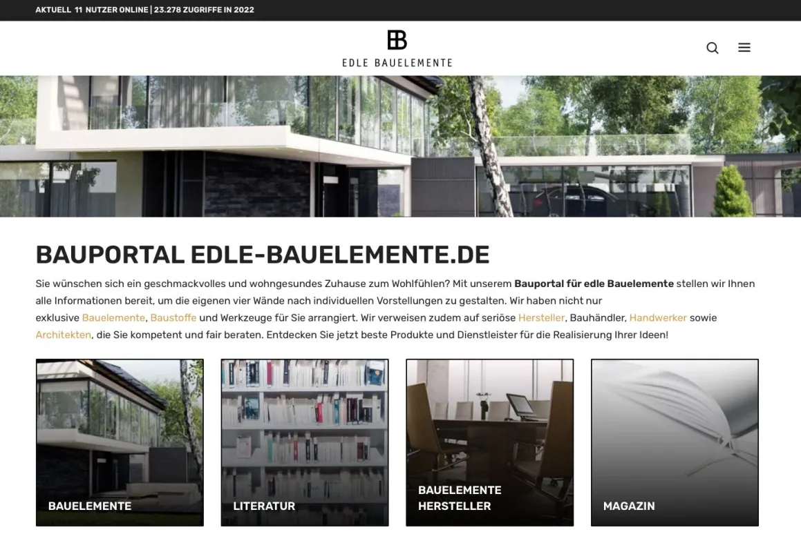 Relauch des Bauportals Edle-Bauelemente.de