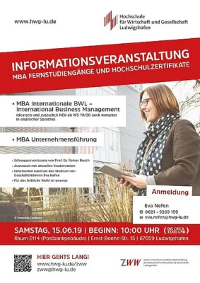 Bild: Berufsbegleitend zum MBA an der Hochschule für Wirtschaft und Gesellschaft Ludwigshafen
