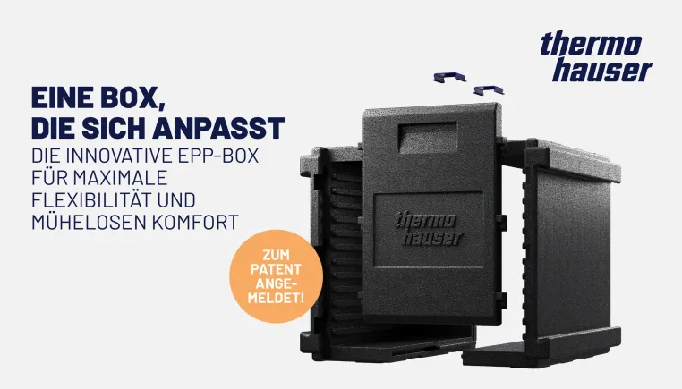 Bild: thermohauser präsentiert Weltneuheit: zerlegbare EPP Frontloader Box senkt Transportkosten um bis zu 50 %
