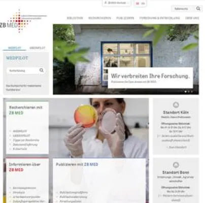 Bild: Neue Website www.zbmed.de