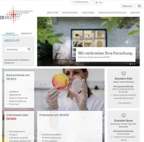 Bild: Neue Website www.zbmed.de