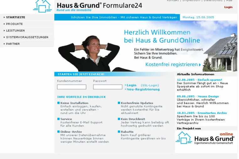 Bild: Haus & Grund Formulare 24 - Online Mietverträge erstellen und verwalten - bundesweit