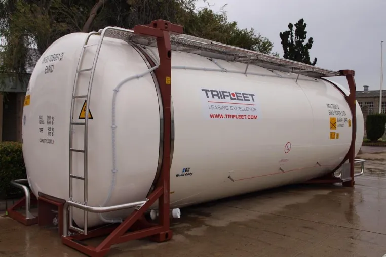 Trifleet Leasing ist der erste Tankcontainervermieter mit neuen Swap-Body Tankcontainern mit Leichtbau-Rahmen Bild: Trifleet Leasing ist der erste Tankcontainervermieter mit neuen Swap-Body Tankcontainern mit Leichtbau-Rahmen