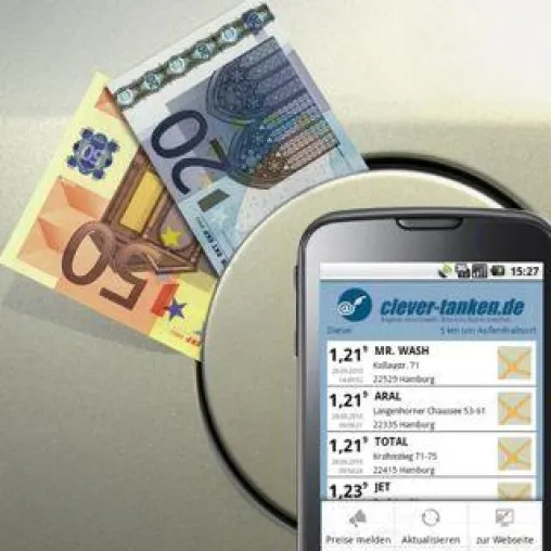 Bild: Die Apps des populären Service clever-tanken.de für Android und iPhone machen Kunden glücklich.