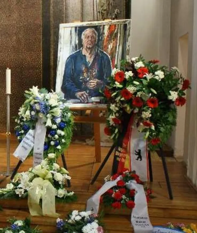 Während der Trauerfeier