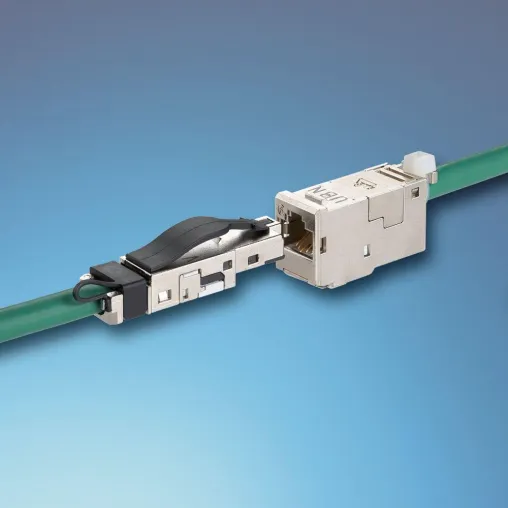 Bild: RJ45 Stecker und Buchsen Cat. 6a - werkzeuglos verarbeiten