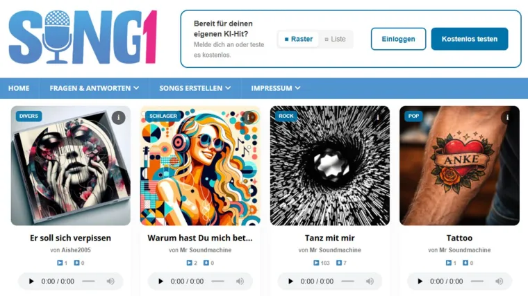 Bild: Bereit für deinen eigenen KI-Hit? Jetzt kostenlos testen