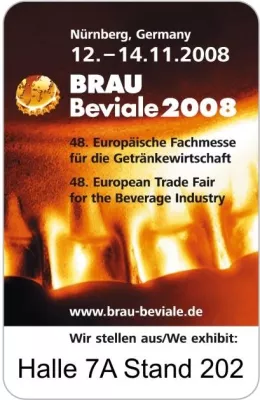 Bild: aquagroup AG auf der Brau Beviale in Nürnberg, 12.-14. November 2008, Halle 7a, Stand 202
