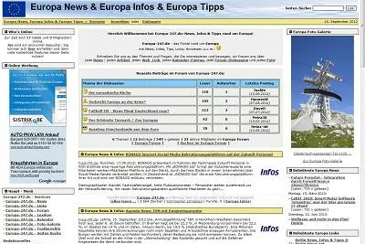 Bild: EuropaPortal Europa-247.de mit neuen Features online