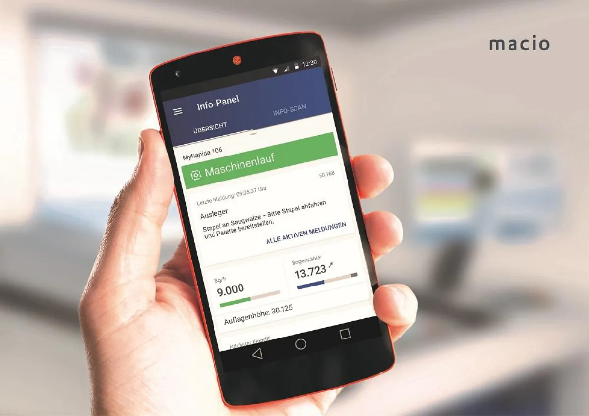 Abbildung 1: Auch im Jahr 2018 ist macio als Projektpartner für HMI-Entwicklung auf der Hannover Mes