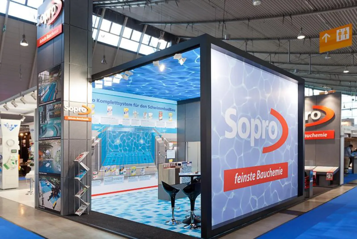 Messestand Sopro Bauchemie, Interbad, Isingermerz