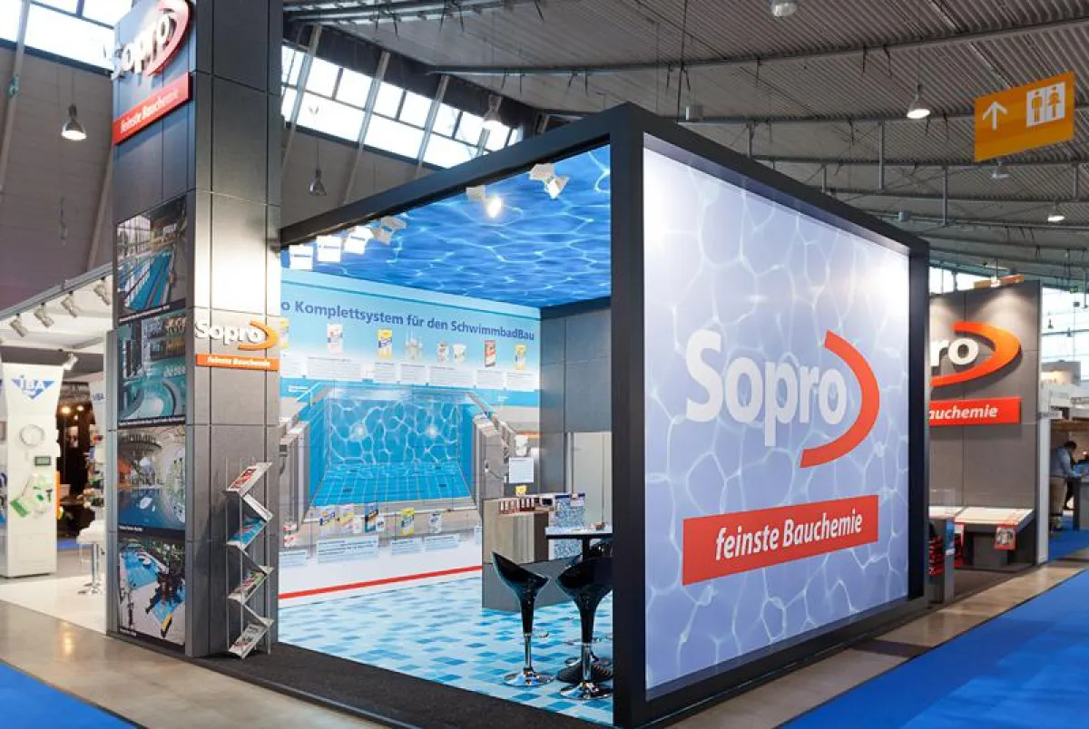 Messestand Sopro Bauchemie, Interbad, Isingermerz