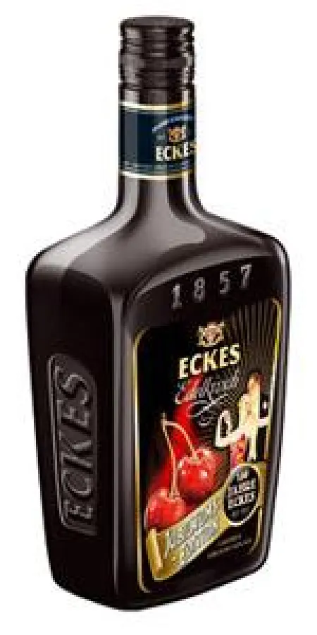Unvergleichliche Fruchtigkeit, die das Feuer der Leidenschaft entfacht: ECKES Edelkirsch in der limitierten Retro-Flasche im Stil der 30-er Jahre.